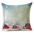 thumbnail image 1 of Fundas de almohada navideñas para el día de la nieve, 40/45/50cm, corona de Adviento, adornos de bolas de árbol, funda de almohada para sofá, decoración del hogar, 1 of 4