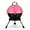 Pink, variant on MBY 14 inch Portable Barbecue Grill with Dual Venting System, Small Foldable Charcoal Grill with Warming Rack for Picnic, Camping, Backyard-Pink