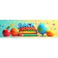 thumbnail image 4 of Colorful Back to School Welcome Banner with Apple Basketball Pencils Globe Elements Backdrop Party Decorations for School Events Classroom Decor First Day of School Celebrations, 4 of 4