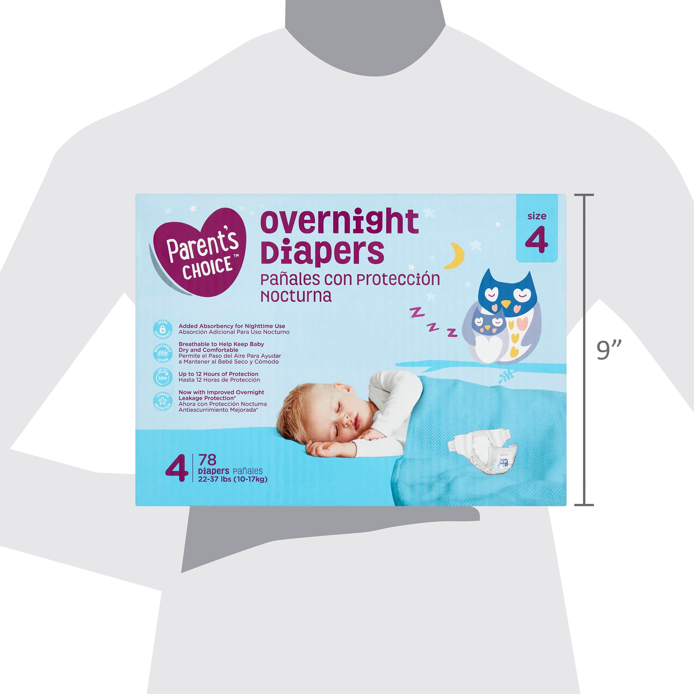 parents choice overnight diapers size 4