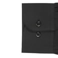 thumbnail image 5 of Men's Slim Fit Button Up Long Sleeve Solid Dress Shirt - Black - L (16-16.5) 36/37 sleeve, 5 of 5