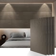 thumbnail image 4 of Faux Stone Wall Panels   Wainscoting Panel for Interior Wall   Cement Texture  for Home  Office  Dark, 4 of 5
