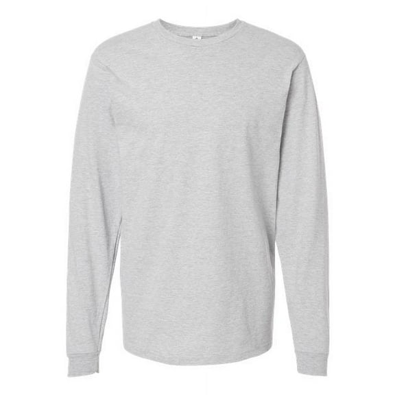 Tultex - Unisex Heavyweight Jersey Long Sleeve T-Shirt - 291 - Heather Grey - Size: S