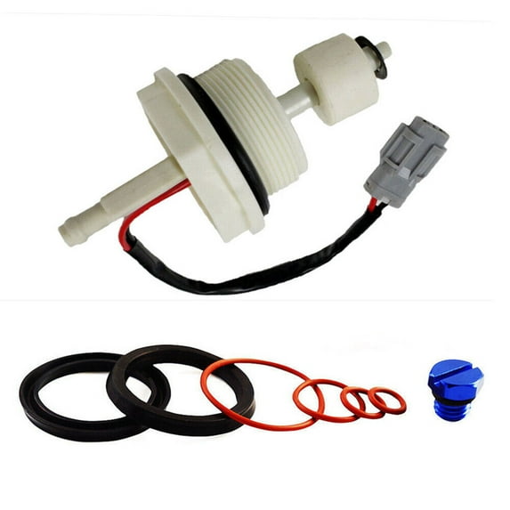 LisFaxbo Water In Fuel Sensor & Housing Seal Repair Kit & Blue Screw For Chevy GMC Trucks With The Duramax Diesel Engine
