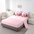thumbnail image 5 of Homewish Pink Castle Bedding Comforter Set 7pcs for Teens Adults Female,Dreamy Princess Queen Bedding Sets Super Cozy,Spring Garden Flowers Queen Sheet Sets,Super Cozy Room Decor,Reversible, 5 of 8