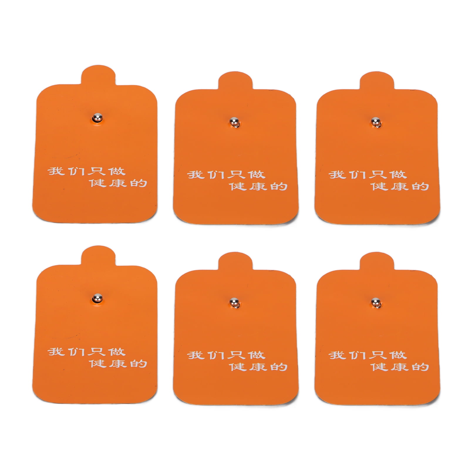 Snap Electrode Pad - 10pcs Reusable Replacement Patches for TENS Massager (Orange)