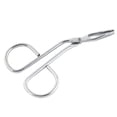 thumbnail image 2 of Stainless Steel Curved Flat Tip Eyebrow Tweezers Trimmer Makeup Tool Silver Tone, 2 of 3