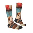 thumbnail image 4 of Lsque Hot Air Balloon Guinea Pig Printed Crew Socks Men's Women's LightWeight Thin Casual Calf Socks ,Knee High Socks,Cotton Socks, 4 of 9