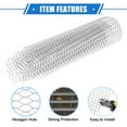 thumbnail image 4 of Unique Bargains Car Grill Mesh 100x33cm 25x11mm Hexagon Hole Grille Mesh Sheet Air Intake Insert Silver Tone, 4 of 6