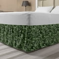 thumbnail image 1 of Forest Green Bed Skirt, Abstract Pattern in Green Shades Camouflage Classical Uniform Illustration, Elastic Bedskirt Dust Ruffle Wrap Around for Bedding Decor, 4 Sizes, Multicolor, by Ambesonne, 1 of 2