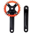 thumbnail image 4 of BUCKLOS 104 BCD Mountain Bike Single Speed Crankset, 170mm MTB Square Taper Crankset with Plating Chainring (Multicolor) 30/32/34/36/38T, Replacement for Bicycle Crank Arm Set, 4 of 8