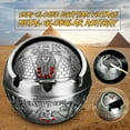 thumbnail image 1 of CNKOO Men Vintage Semi-Closed Egyptian Pharaoh Pyramid Rhinestone Metal Ashtray Gift, 1 of 10