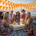 thumbnail image 4 of Thanksgiving Fall Party Decorations Orange Pennant Banner Flag Fabric Autumn Bunting Triangle Banner Garland for Fall Wedding Carnival Birthday Outdoor Events Party Supplies, 4 of 4
