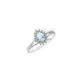 thumbnail image 4 of RYLOS Rings for Women 14K White Gold Halo of Diamonds Birthstone Ring 6X4MM Pear Tear Drop Gemstone March Aquamarine Jewelry for Women  Size 8, 4 of 8