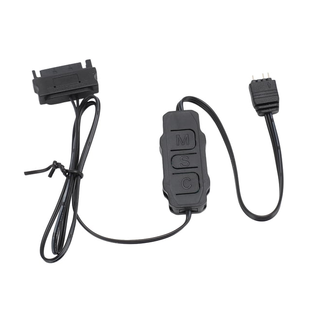 Mini ARGB PC Fans Controller Kit, 5V 3Pin ARGB Connector Light Stripe Remote Controller, Power Supply Computer ARGB Fans Hub Control