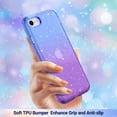 thumbnail image 6 of ULAK iPhone SE 3 5G 2022 Case, iPhone SE 2 2020 Case, iPhone 8 7 Case, Cute Slim Bumper Phone Case for iPhone SE 3rd 2nd Generation/8/7 for Girls Women, Bule Purple, 6 of 10