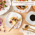 thumbnail image 5 of VEWEET 60 pieces Porcelain Dinnerware Set, Ivory White Dinner Set, Service for 12, 5 of 8