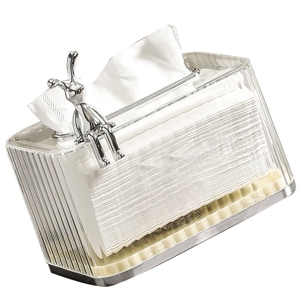 CAJA dispensadora de Pañuelos Transparente, Cubierta de Caja de Pañuelos, Caja de Servilletas, Soporte para Pañuelos Rectangular, dispensador de Caja de Papel