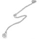 thumbnail image 3 of Sterling Silver Genuine or Synthetic Gemstone 9x7mm Teardrop Slide Pendant Necklace for Women Girls, 3 of 4