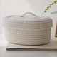 thumbnail image 2 of Cesta tejida de cuerda de algodón, contenedor tejido multifuncional para el hogar, cesta de almacenamiento de estilo nórdico, 2 of 7