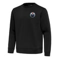 thumbnail image 2 of Men's Antigua Black Edmonton Oilers Relevant Lightweight Pullover Sweatshirt, 2 of 3