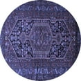 thumbnail image 1 of Ahgly Company Indoor Round Persian Blue Traditional Area Rugs, 5' Round, 1 of 4