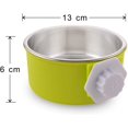thumbnail image 2 of Caisse Chien Bol Amovible en Acier Inoxydable Gamelle à Suspendre pour Animal Domestic Cage Petit Bol d'eau Feeder Nourriture pour Chiens Chats Lapins Birdsgreen Pet Supplies MFZFUKR LF-0637, 2 of 5