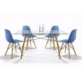 thumbnail image 1 of Comdeor Cristal Rectangular para 4 Personas Sillas Oslo Azul, 1 of 8
