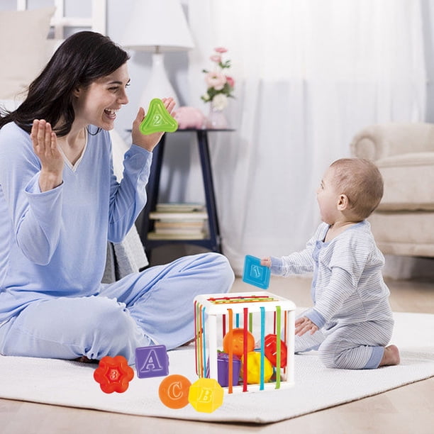 Joyreal 5 en 1 Jeux Montessori en Bois 1 2 3 an - Jouet Bebe 6 Mois