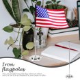 thumbnail image 5 of Topbathy Plated Silver Iron Flagpole with Round Base Durable Flag Holder for Indoor Outdoor Car and Home Display, 5 of 5