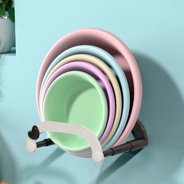 Birdeem Retractable Suction Cup Rack,Expandable Kitchen and Bathroom Storage Organizer,Space Saving Pot and Utensil Holder with Strong Adhesive for Tile Glass Metal Surfaces