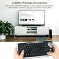 thumbnail image 3 of Graflsoa Clavier Sans Fil Compact 2.4G QWERTY avec Trackball Mouse, Récepteur USB, Plug & Play, Argent (Piles Non Incluses), 3 of 6