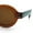 Brown Green - Brown, variant on Retro Nerdy Hipster Round Thick Horn Rim Plastic Keyhole Sunglasses Black Brown - Clear