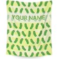 thumbnail image 1 of LHSHID Personalized Pickle Blanket Gifts with Name Text Funny Throw Blanket for Adults Kids Lightweight Plush Soft Cozy Warm Flannel Blankets for Bed Couch, 1 of 8
