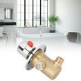 thumbnail image 3 of G1/2in 3 Way Brass Thermostatic Mixing Valve Faucet Temperature Mixer Control Valve Home Bathroom, 3 of 10