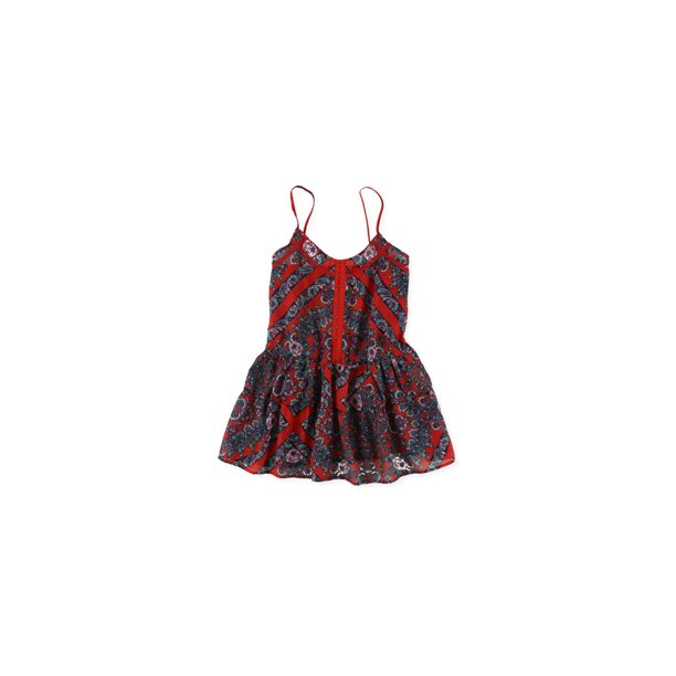 Aeropostale blusa túnica de encaje floral para mujer, rojo, extragrande Aeropostale Sayo