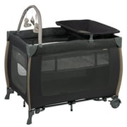Monbebe Play Yard – Full-Size Rocking Bassinet, Removable Changer & Toy Bar – Castle Point