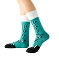 thumbnail image 3 of Animal Print Non-Slip Floor Socks for Adults,Plush Fleece Lined Winter Grip Socks,Thermal Anti-Skid House Socks with Animal Designs,Cozy Indoor Outdoor Slip-Resistant Socks for Women and Men - Green, 3 of 5