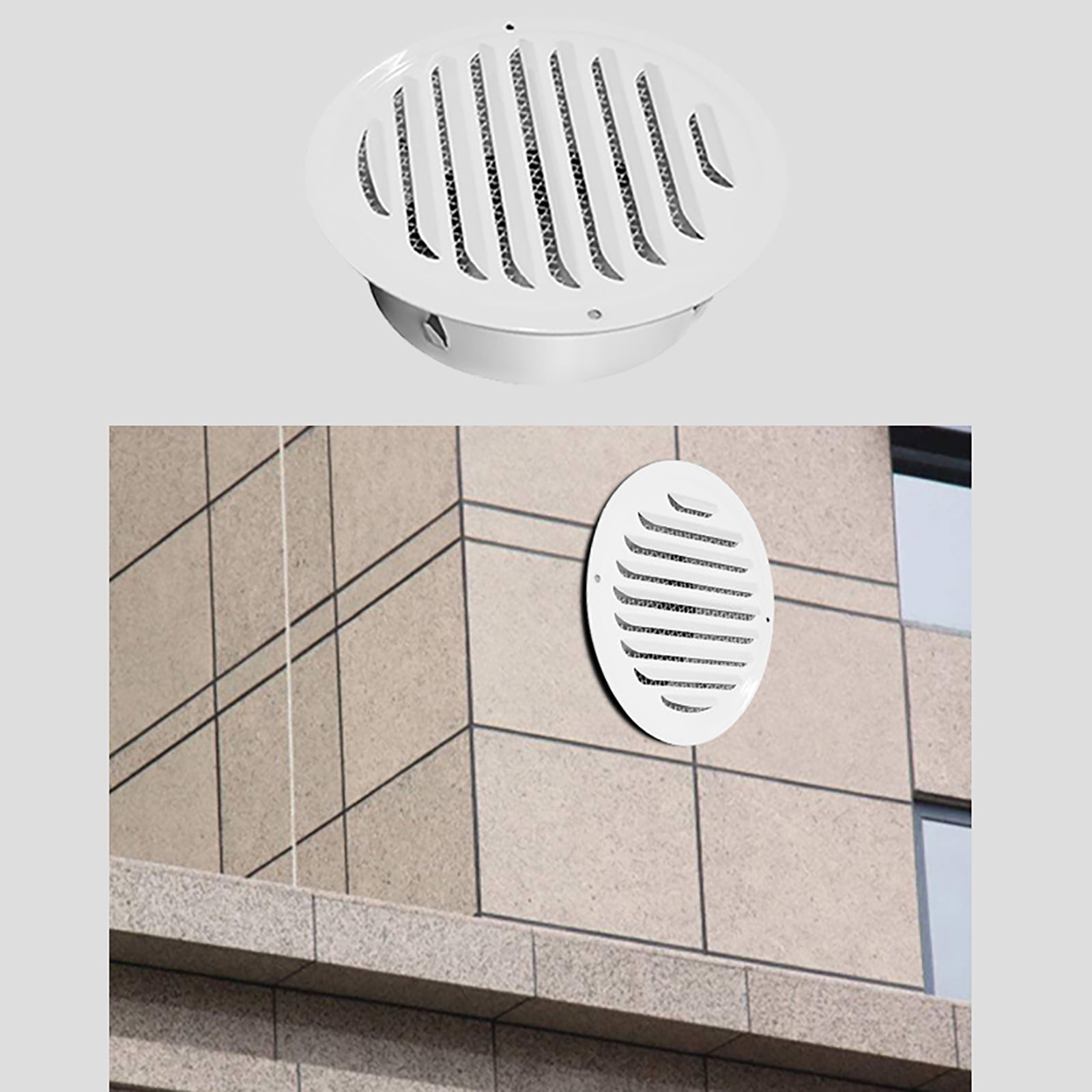 Stainless Steel Air Outlet Vent Louver Grille Covers with Screen Meshes Round Soffit Vent Dryer Vent Covers Enduring