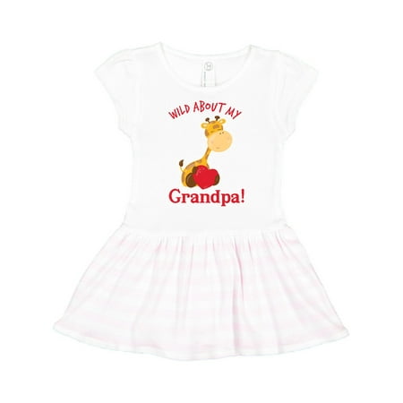 

Inktastic Wild About my Grandpa Gift Toddler Girl Dress