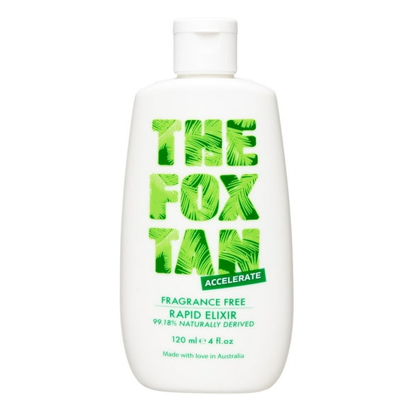 Loción aceleradora de bronceado The Fox Tan sin fragancia 120 ml