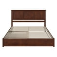 thumbnail image 2 of Felicity King Wood Platform Bed with Panel Footboard & Twin XL Trundle in Walnut, 2 of 5