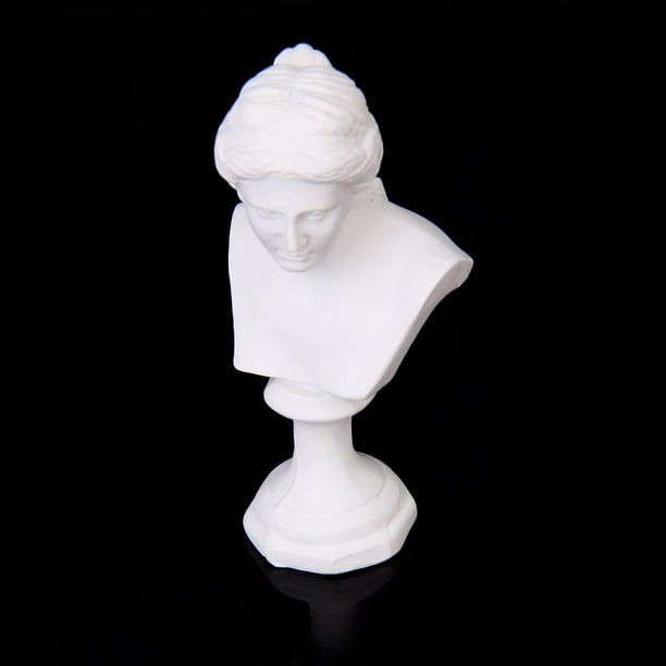 1/12 Resina Estatua Busto Modelo de Escultura para Casa Habitación Jardín Accesorios Decoración CUTICAT Dollhouse Miniatura