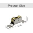 thumbnail image 2 of nipocaio Roues de Porte Coulissante Deux Roues - Roulettes en Fer, Support de Rouleau de Porte Coulissante à Rainure Fixe, Rouleau pour Rail Coulissant Rouleau en Verre 2 Pcs, 2 of 5