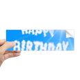 thumbnail image 1 of Happy Birthday Blue Sky Clouds Rectangle Bumper Sticker Notebook Window Decal, 1 of 1