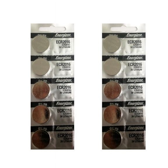 10 Pcs Energizer ECR2016 CR2016 2016 3V Lithium Battery