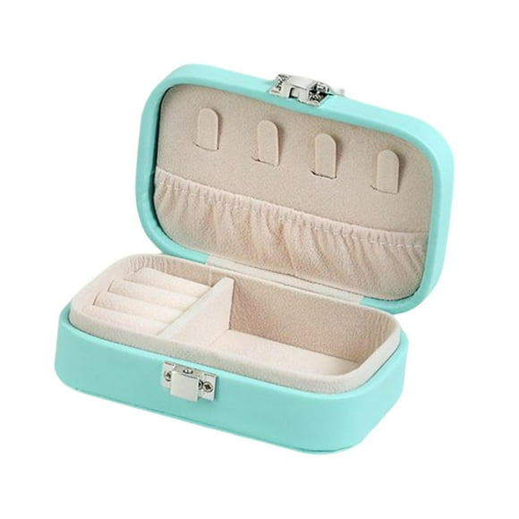 Organizador de joyas, estuche resistente para pendientes, collares y pulseras. Verde
