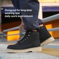 thumbnail image 6 of SAFETY LOONG Soft Toe Work Boots, 6 Inch Nubuck Leather Boots with Side Zipper Workboots Black 14, 6 of 8