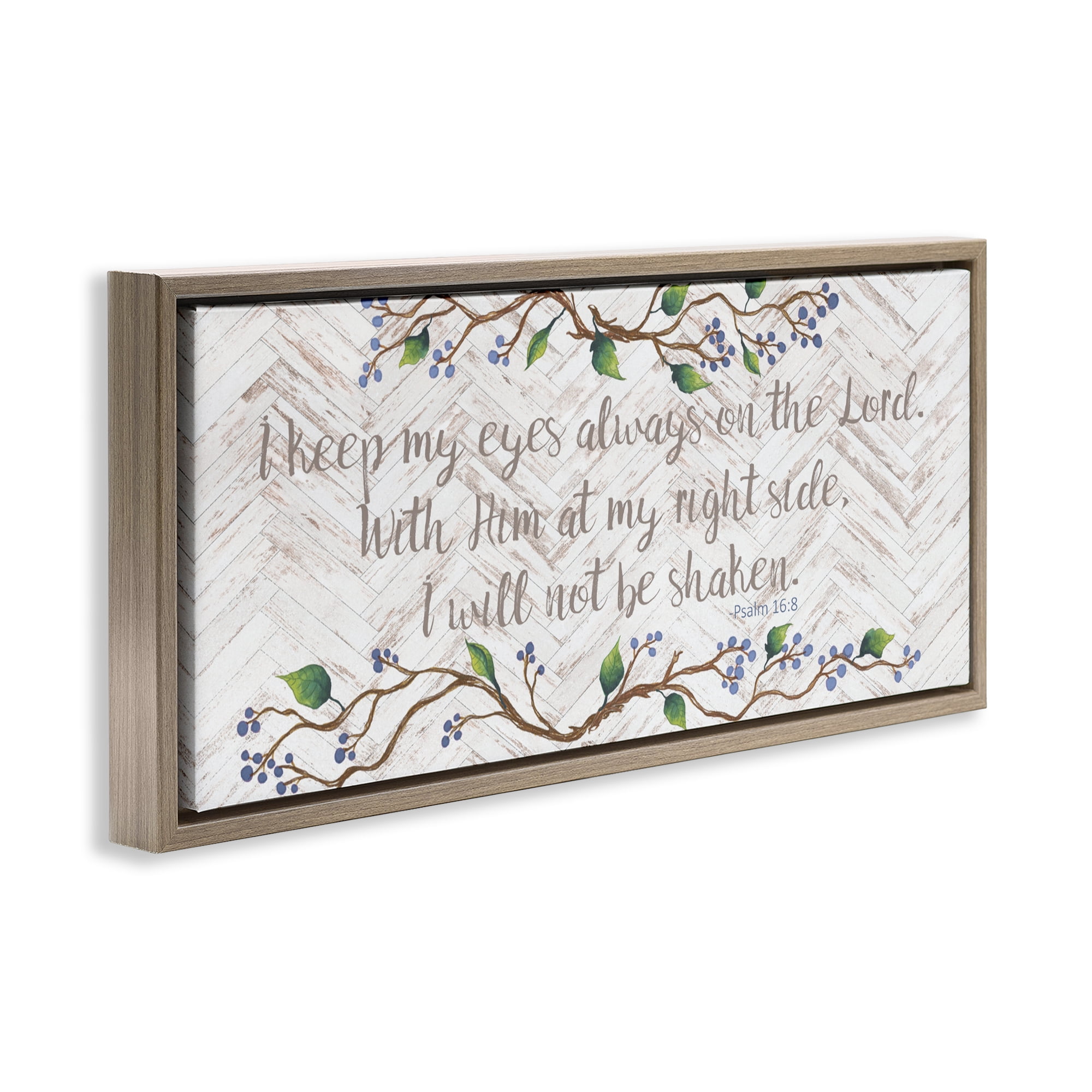 Stupell Industries Eyes On The Lord Brown Framed Floater Canvas Wall Art, design by Elizabeth Medley