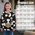 thumbnail image 7 of Uorisanigo Cow Print Girls Half Zip Pullover Sweatshirt Oversized Long Sleeve Pullover Top Outerwear No Hood Fashion Fall Spring Outfits Clothes Quarter Zipper Hoodies Athletic Tops, 7 of 7